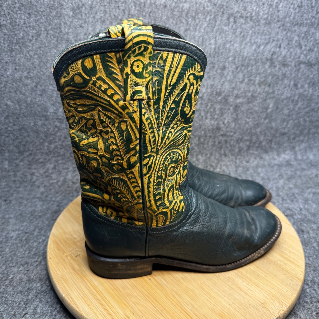 Tony Lama Women's Cowboy Boots Paisley Floral Sz 6